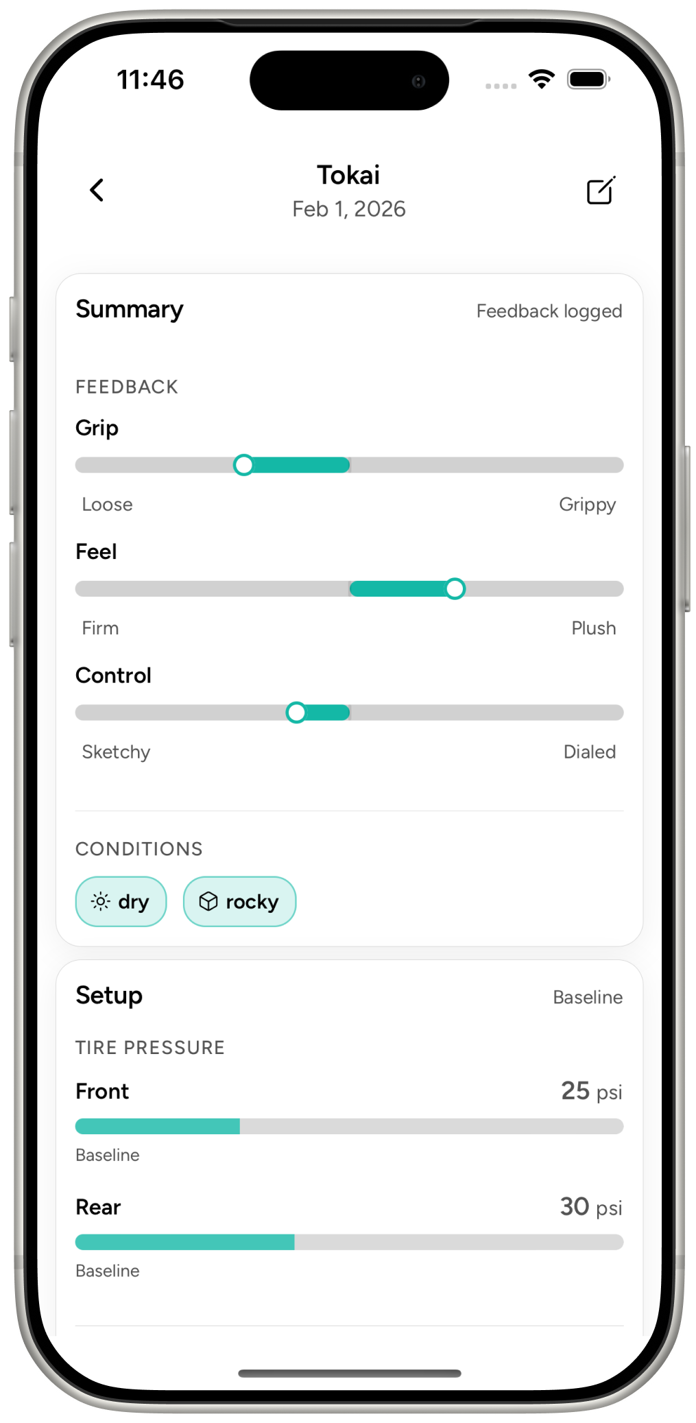 RideNote App - Search History