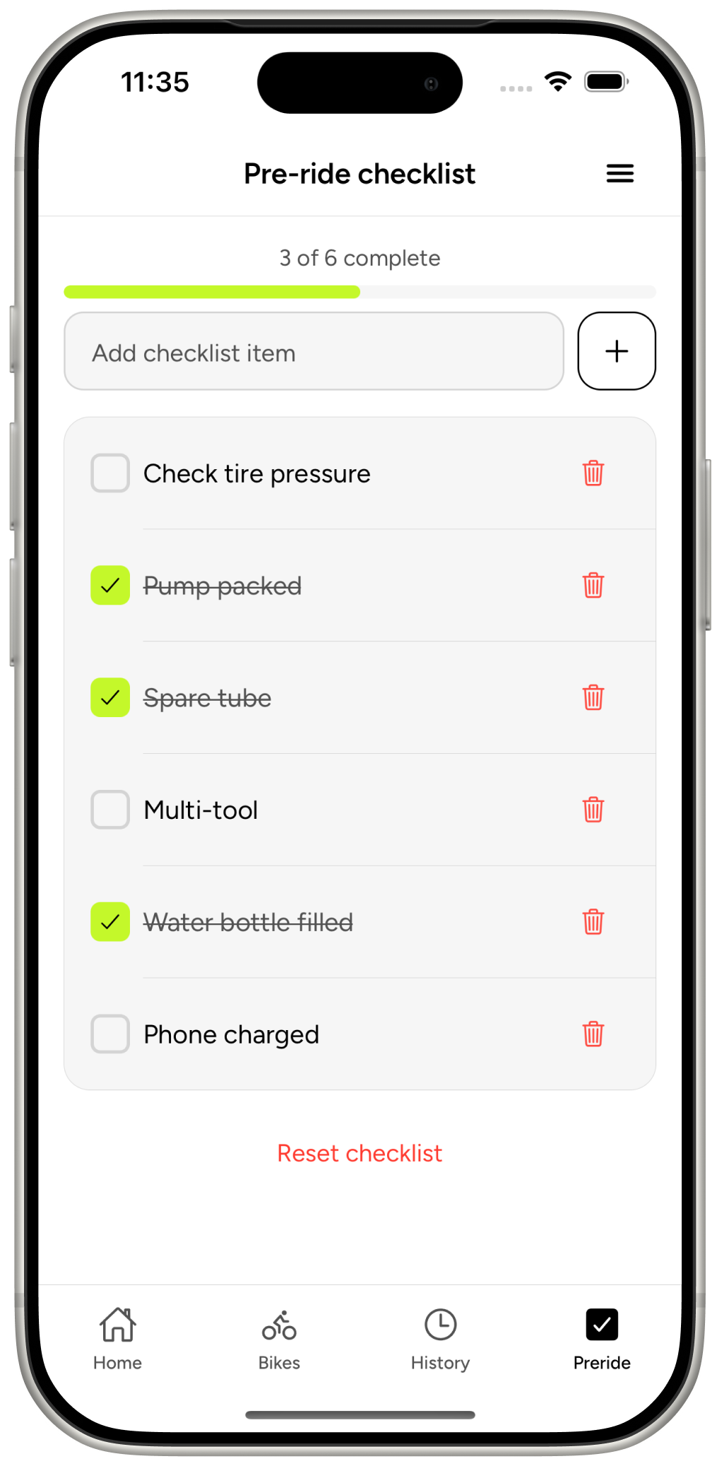 RideNote App - Ride Details